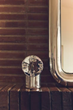 Klok Retro ceramic chrome