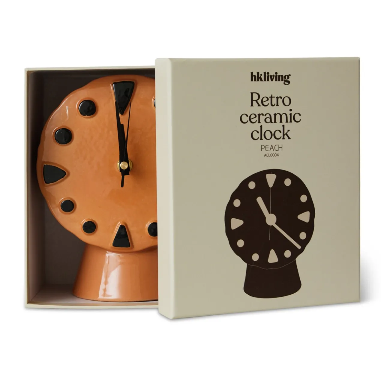 Klok Retro Ceramic peach