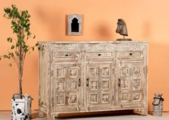Kochi - Handgesneden Mangohouten Dressoir