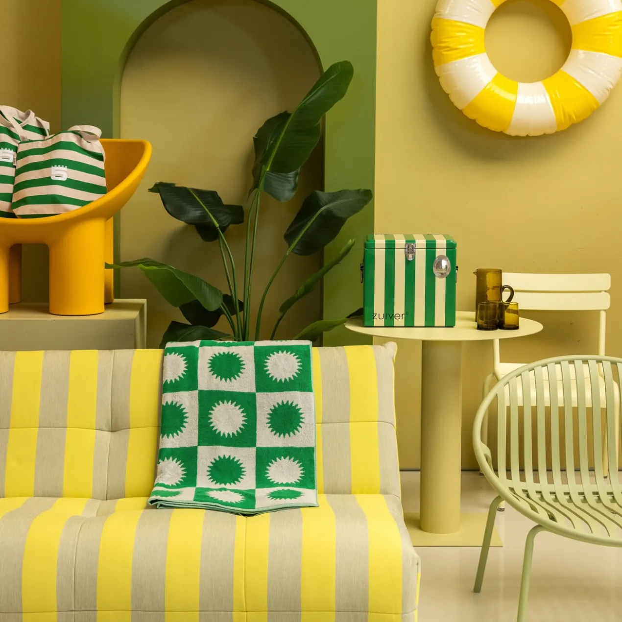 Koelbox Cooler Be Cute stripes green