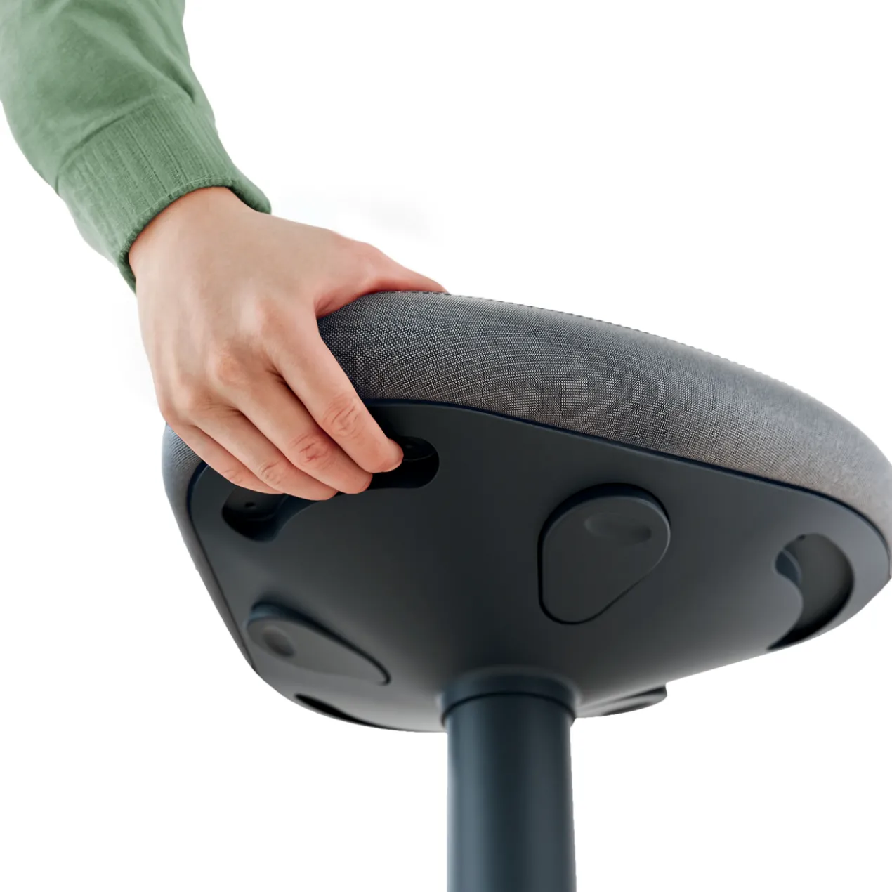 Kruk Actieve met gasveer 57-82 cm donkergrijs