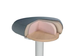 Kruk Actieve met gasveer 57-82 cm lichtgrijs