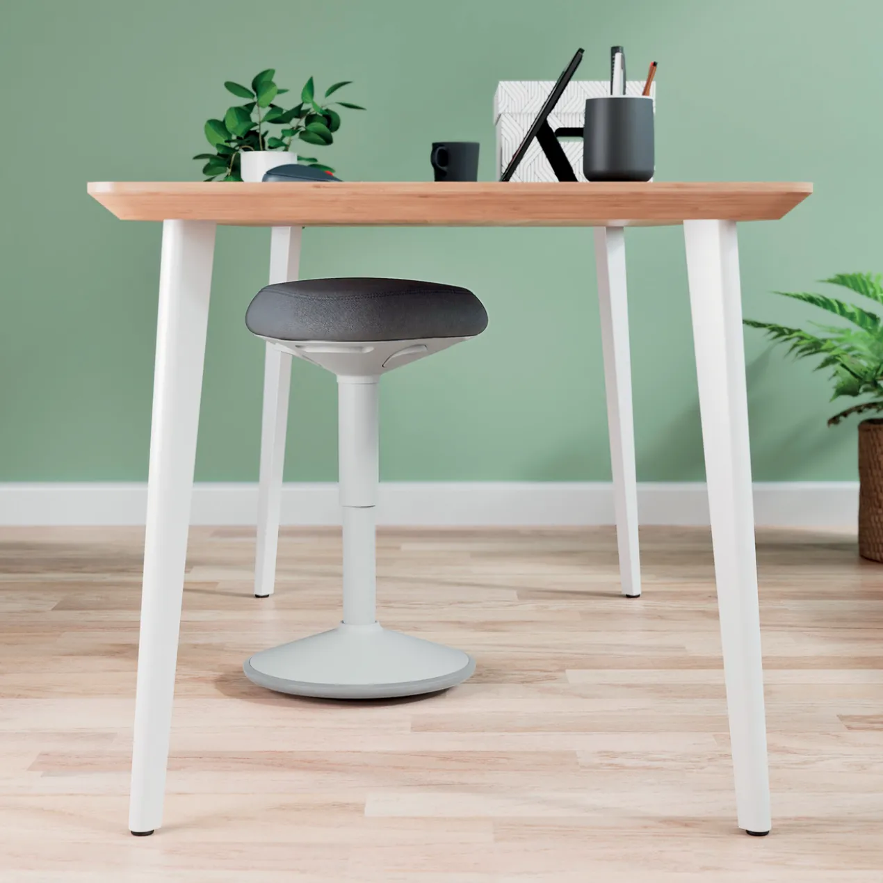 Kruk Actieve met gasveer 47-64 cm lichtgrijs