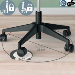 Kruk Ergo actieve met wielen en comfort zitting