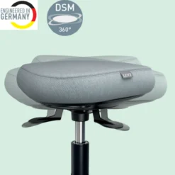 Kruk Ergo actieve met wielen en comfort balanszitting