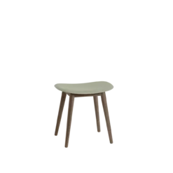 Kruk Fiber met donker eiken onderstel dusty green