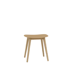 Kruk Fiber met eiken onderstel ochre
