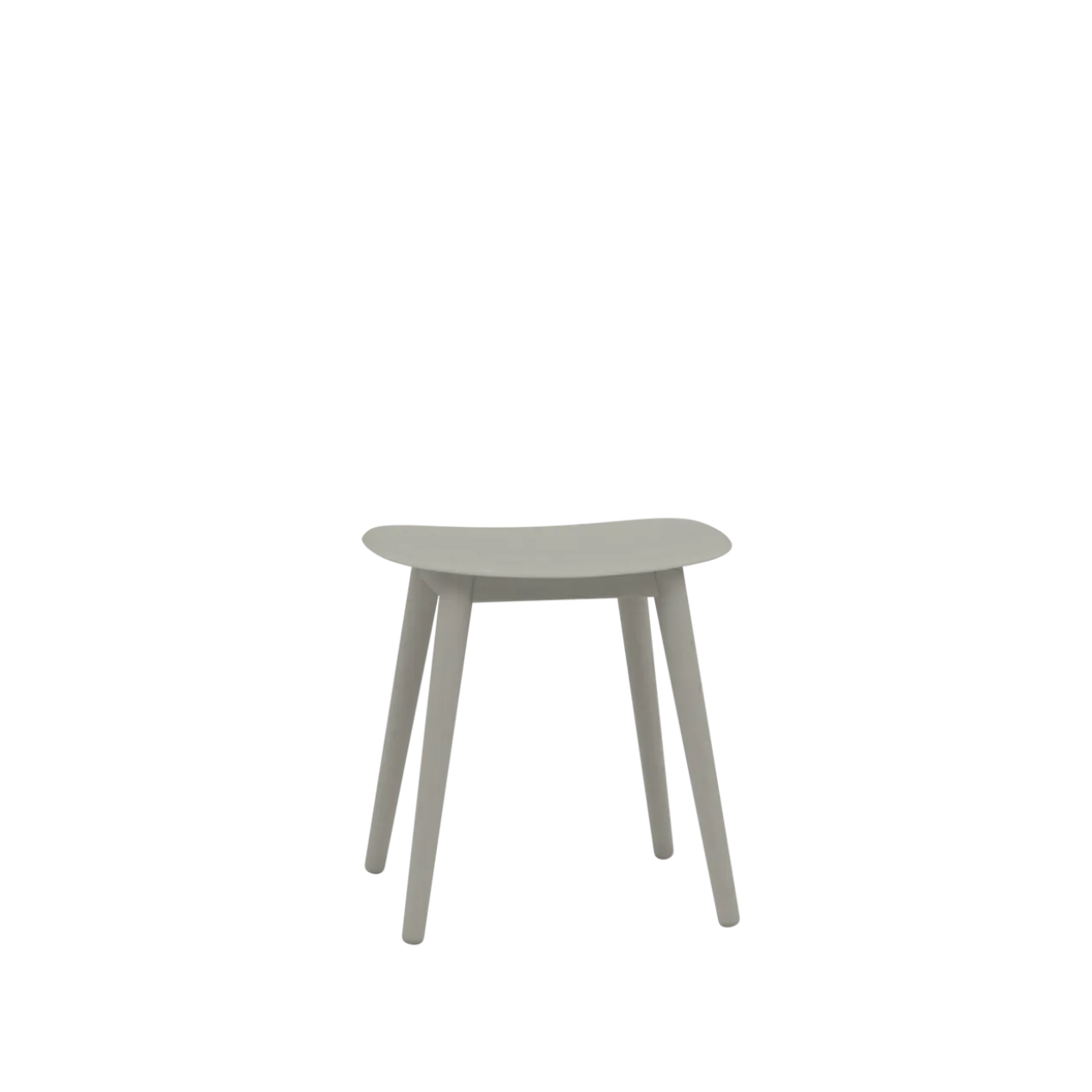 Kruk Fiber met grijs eiken onderstel grey