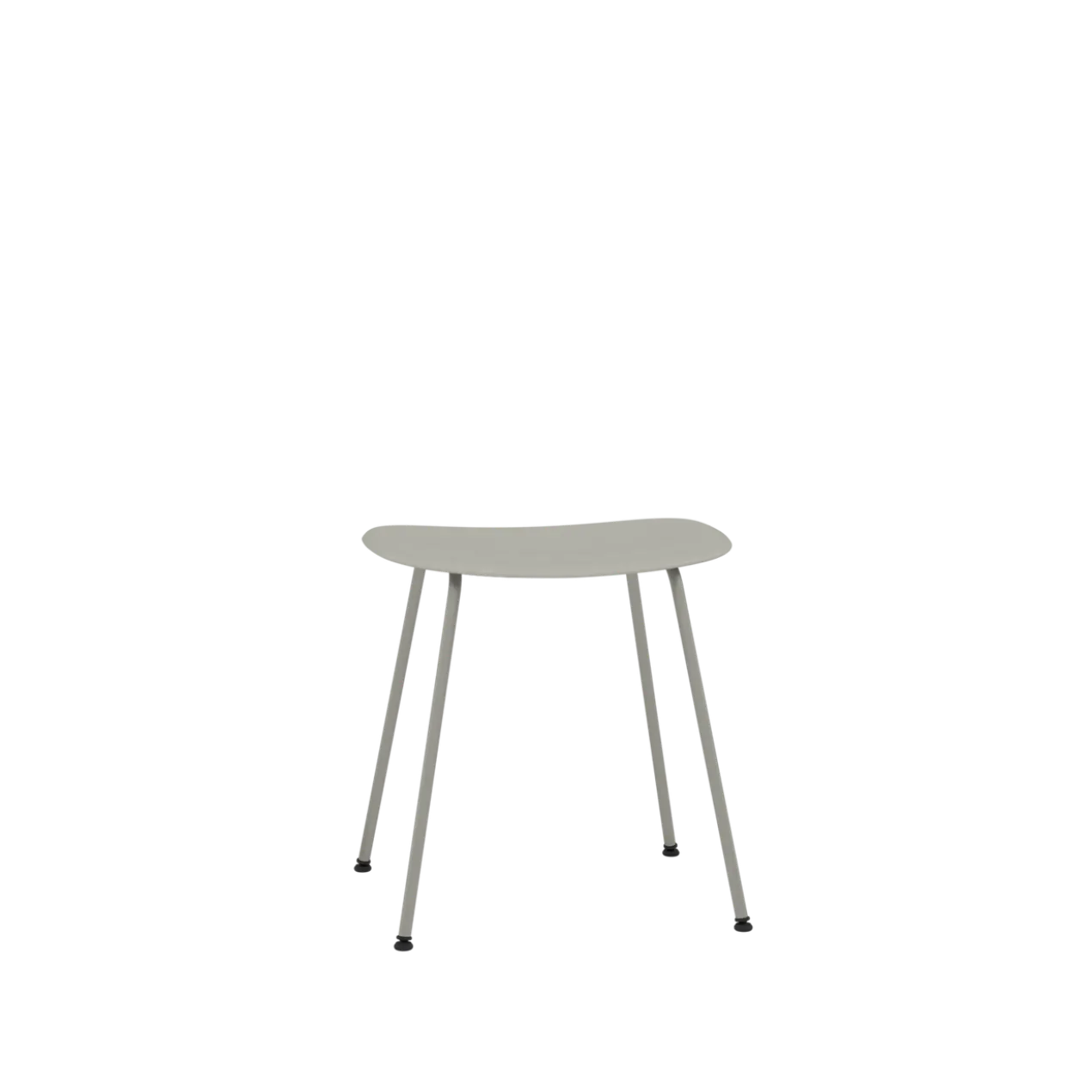 Kruk Fiber met grijs stalen onderstel grey
