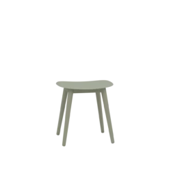 Kruk Fiber met groen eiken onderstel dusty green