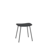 Kruk Fiber met zwart stalen onderstel black