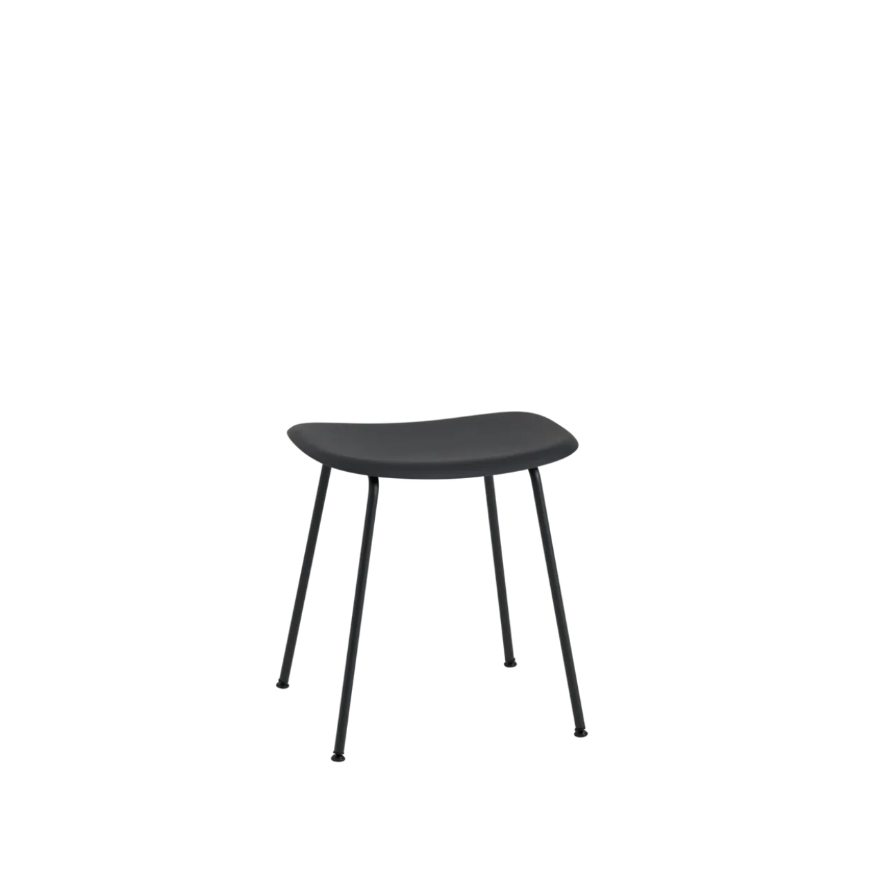 Kruk Fiber met zwart stalen onderstel black
