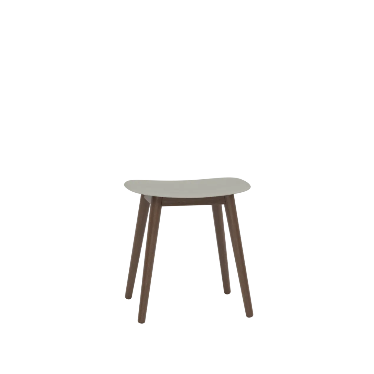Kruk Fiber Stool donker eiken onderstel ochre