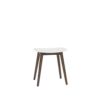 Kruk Fiber Stool donker eiken onderstel white