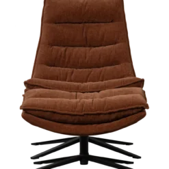 Kube draaifauteuil met hocker bruin