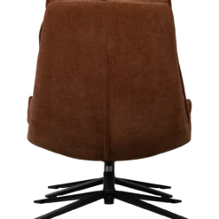 Kube draaifauteuil met hocker bruin