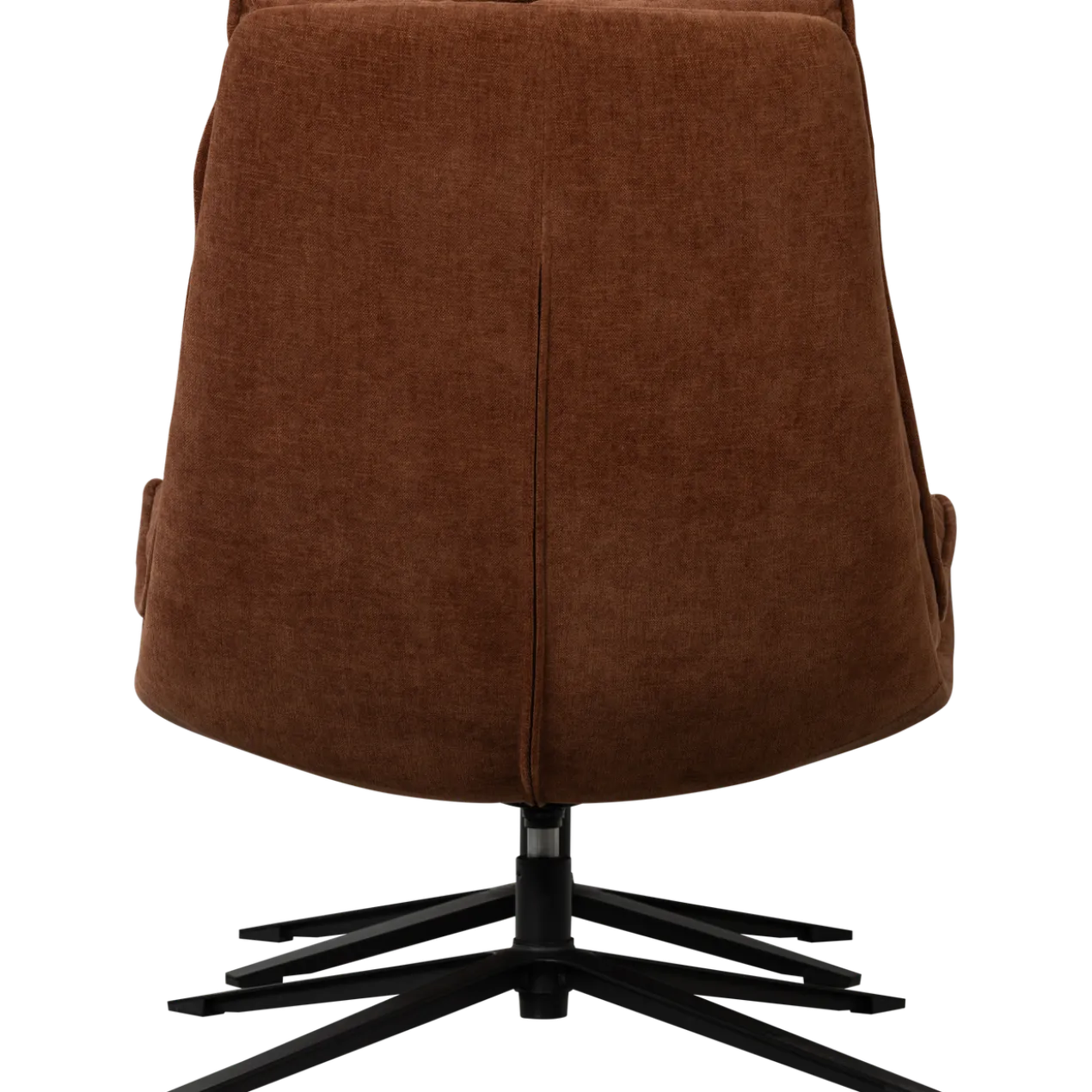 Kube draaifauteuil met hocker bruin