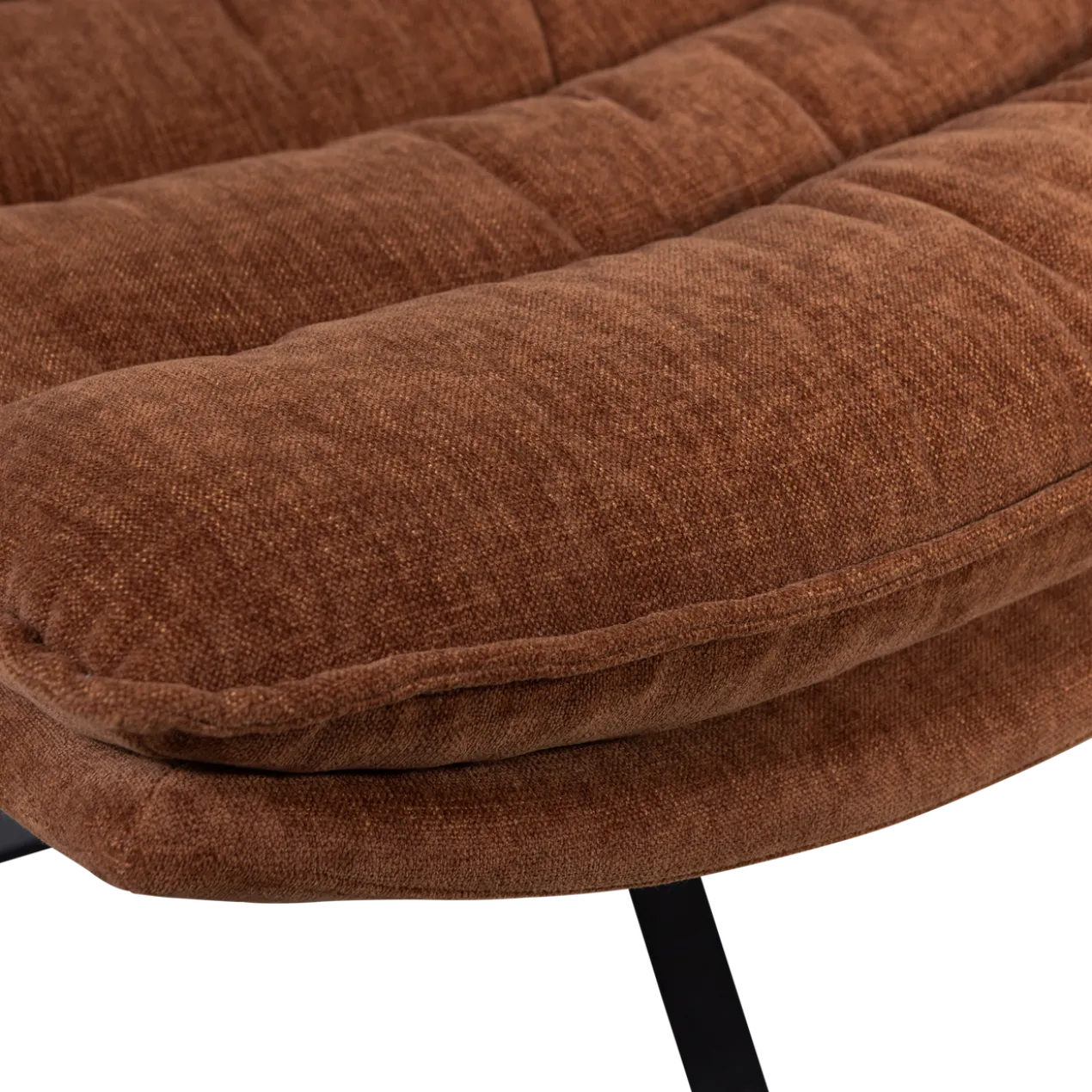Kube draaifauteuil met hocker bruin