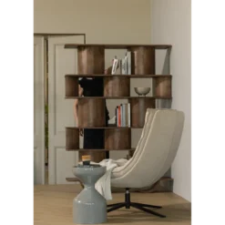 Kube draaifauteuil met hocker naturel