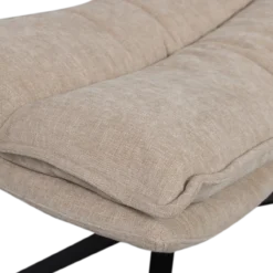 Kube draaifauteuil met hocker naturel