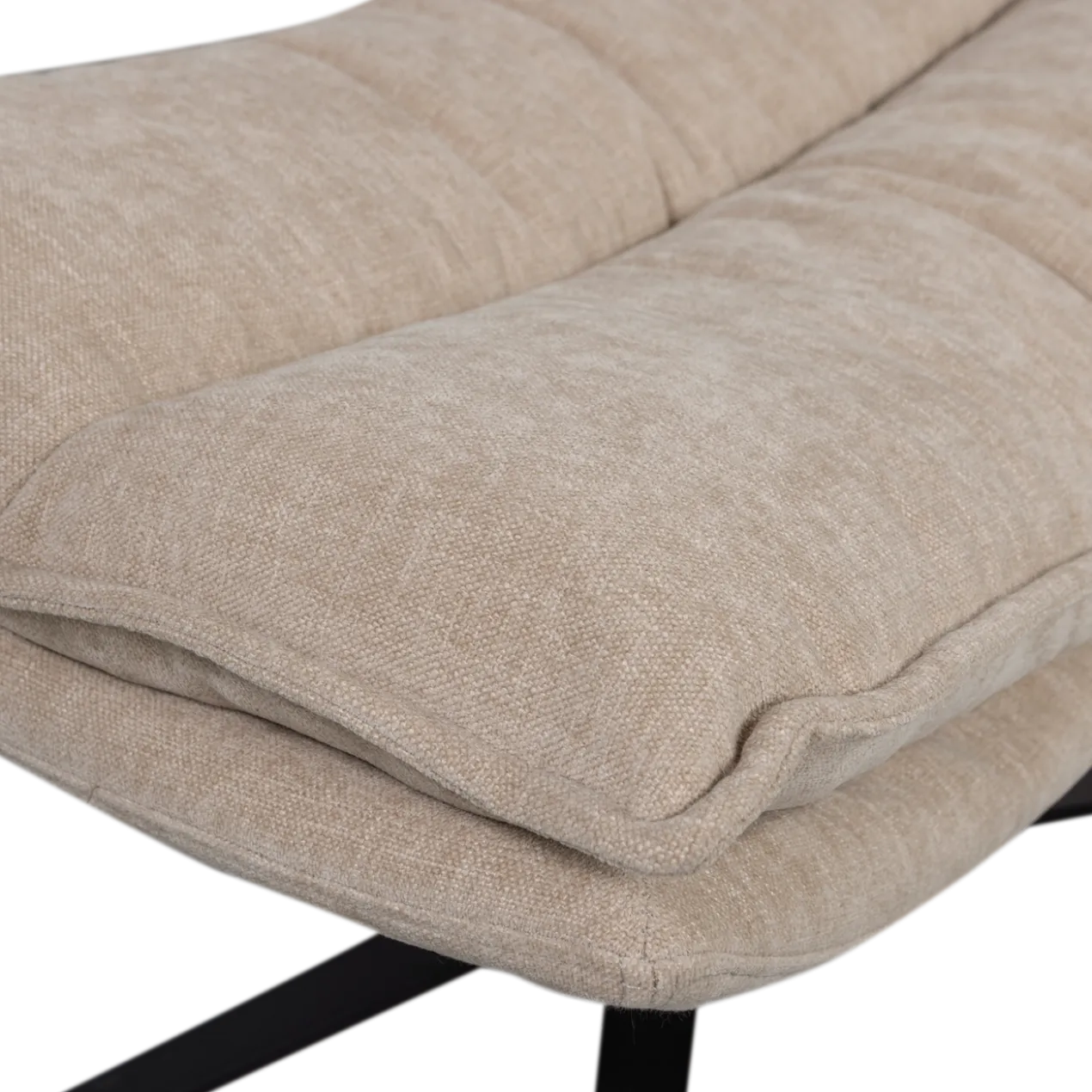 Kube draaifauteuil met hocker naturel