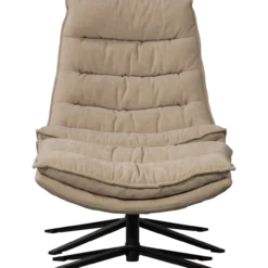 Kube draaifauteuil met hocker naturel