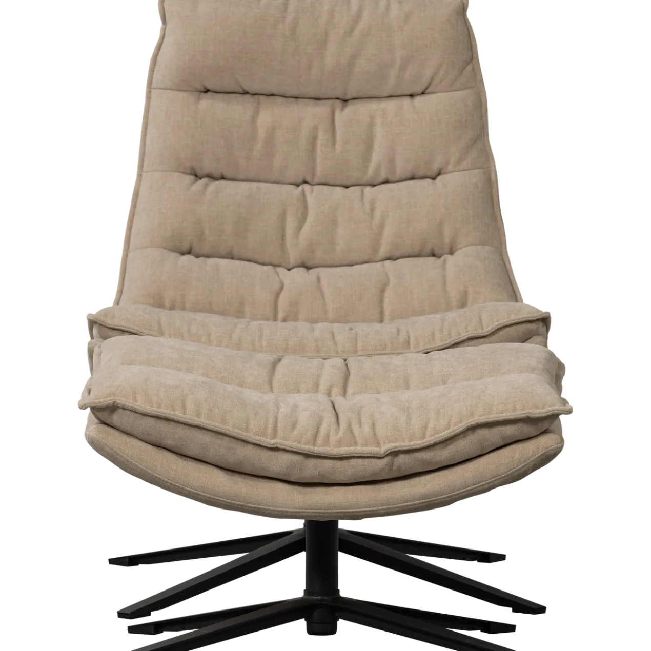 Kube draaifauteuil met hocker naturel
