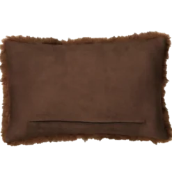 kussen bont 53x36 cm bruin