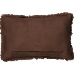 kussen bont 53x36 cm dark chocolate