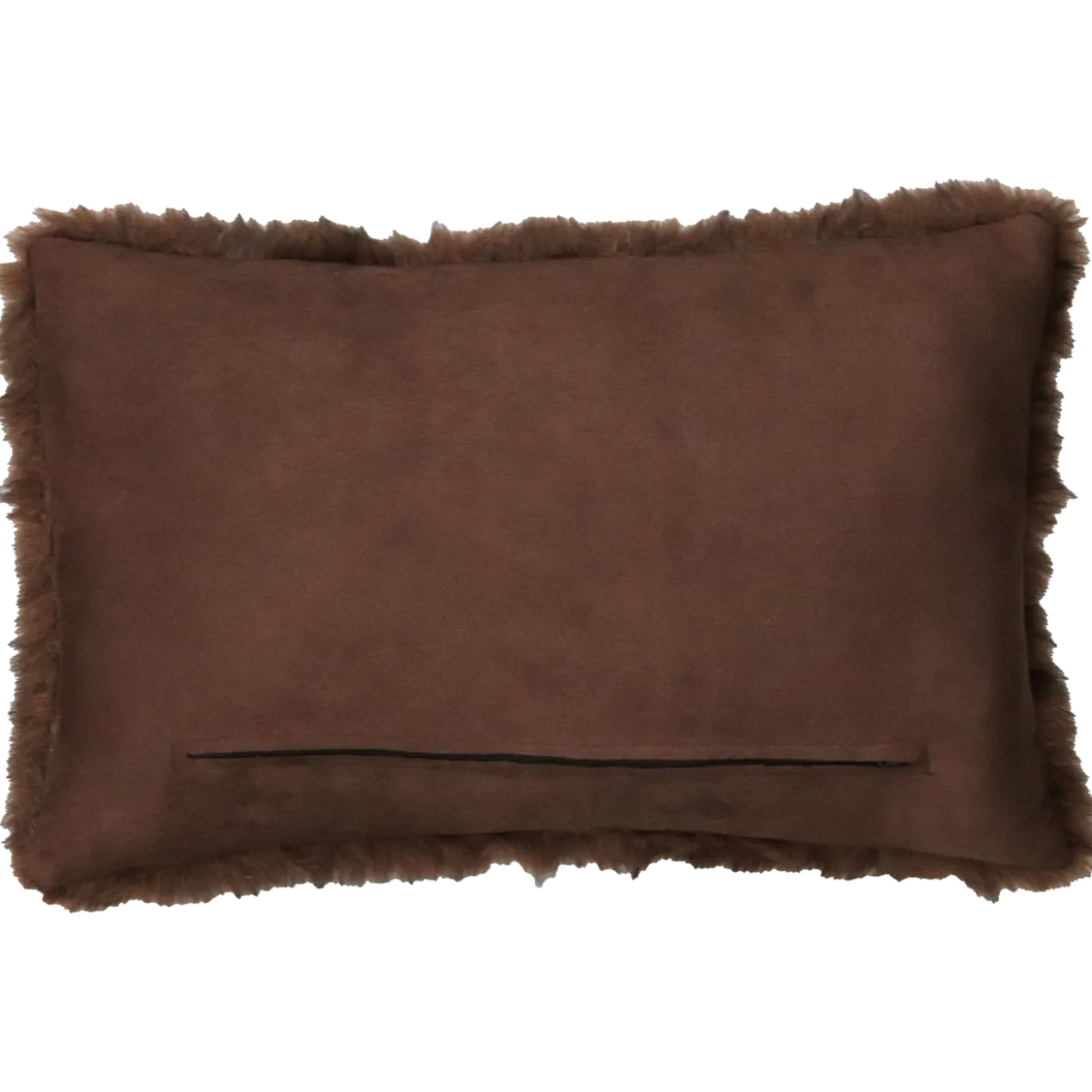 kussen bont 53x36 cm dark chocolate