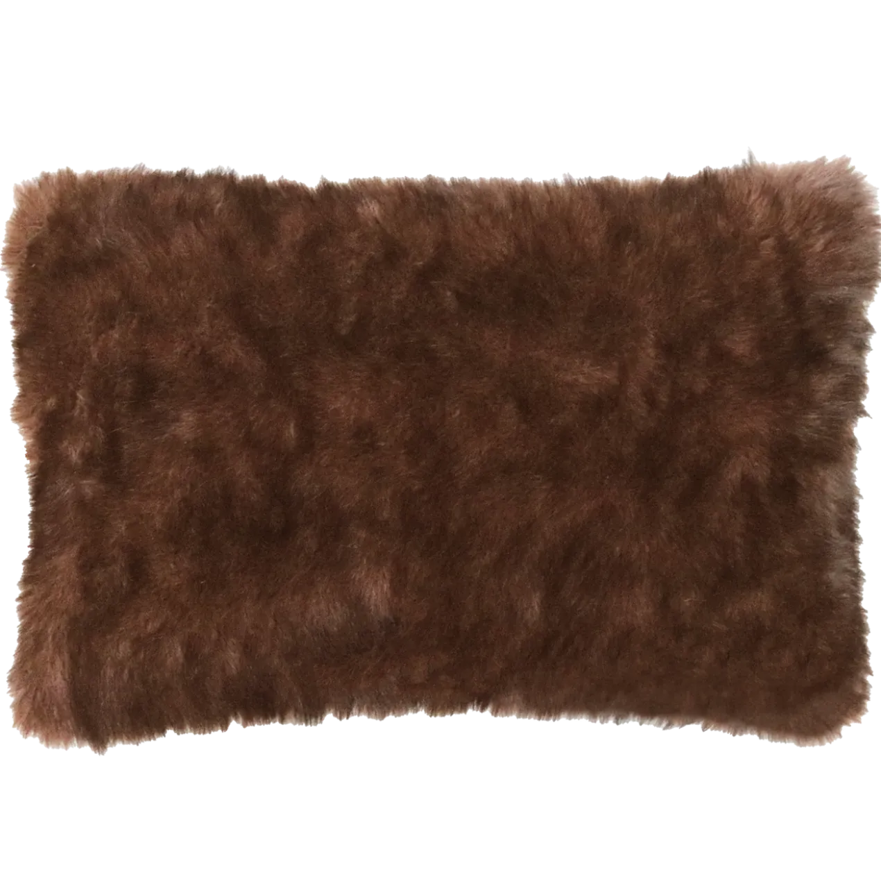 kussen bont 53x36 cm dark chocolate
