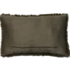 kussen bont 53x36 cm olijf