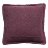 Kussen bouclé aubergine 55x55cm