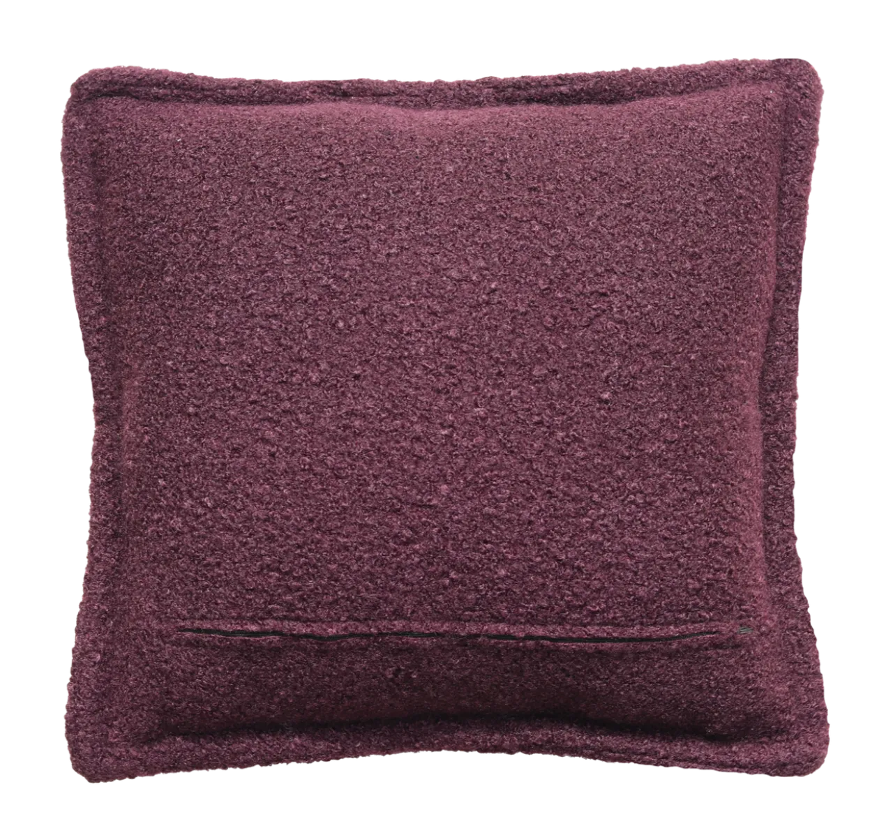 Kussen bouclé aubergine 55x55cm