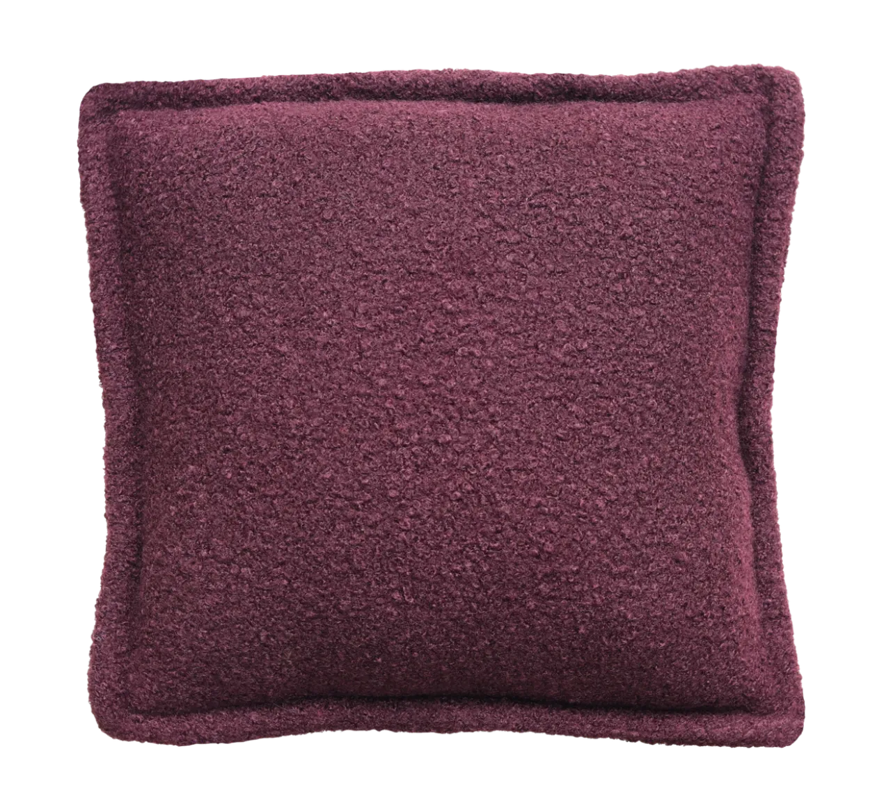 Kussen bouclé aubergine 55x55cm