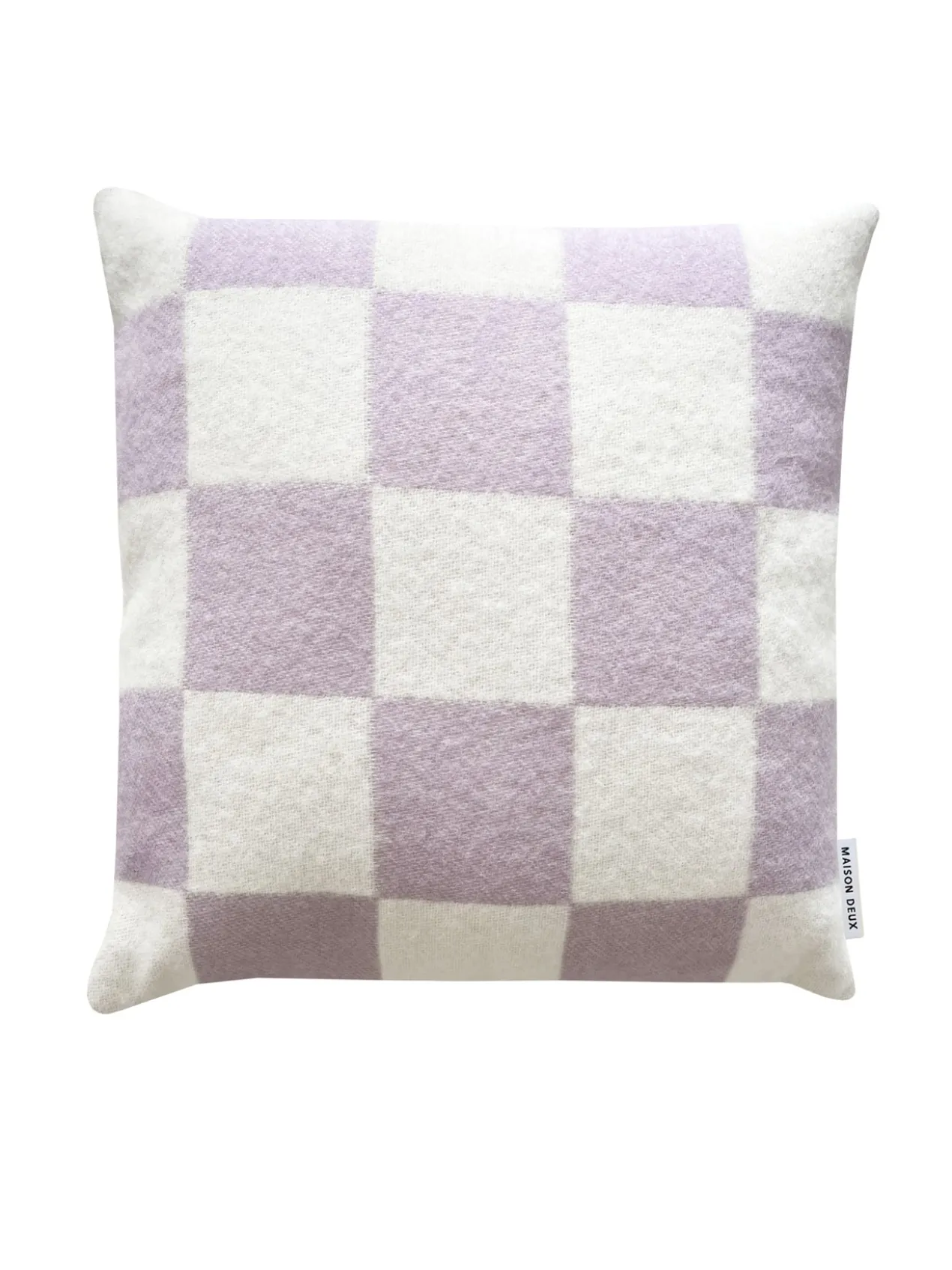 Kussenhoes Checkerboard lila wit