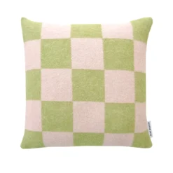 Kussenhoes Checkerboard 50x50 cm kiwi/pink