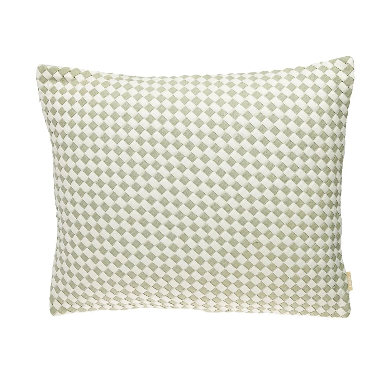 Kussen linnen Woven Dewgreen/offwhite