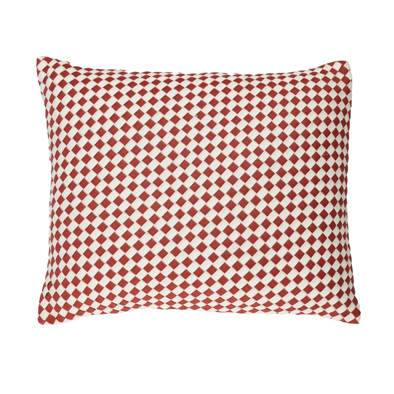 Kussen linnen Woven Mineralred/offwhite