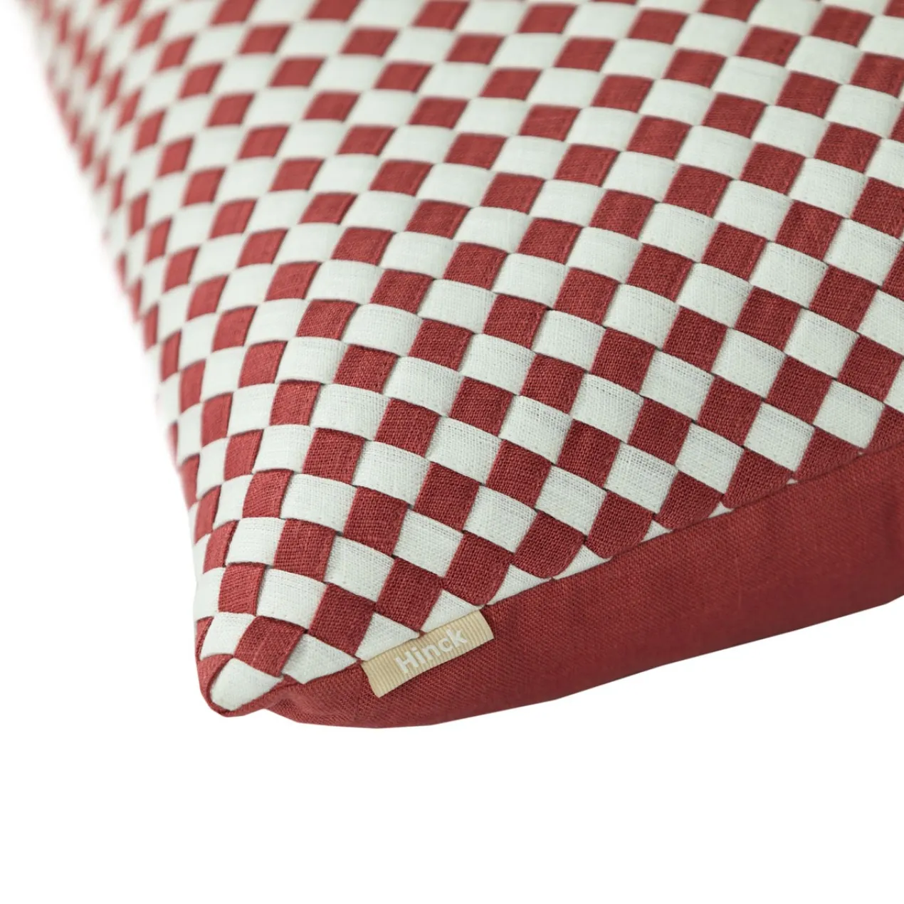 Kussen linnen Woven Mineralred/offwhite