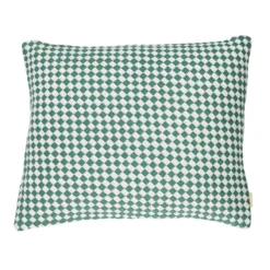 Kussen linnen Woven Seablue/offwhite