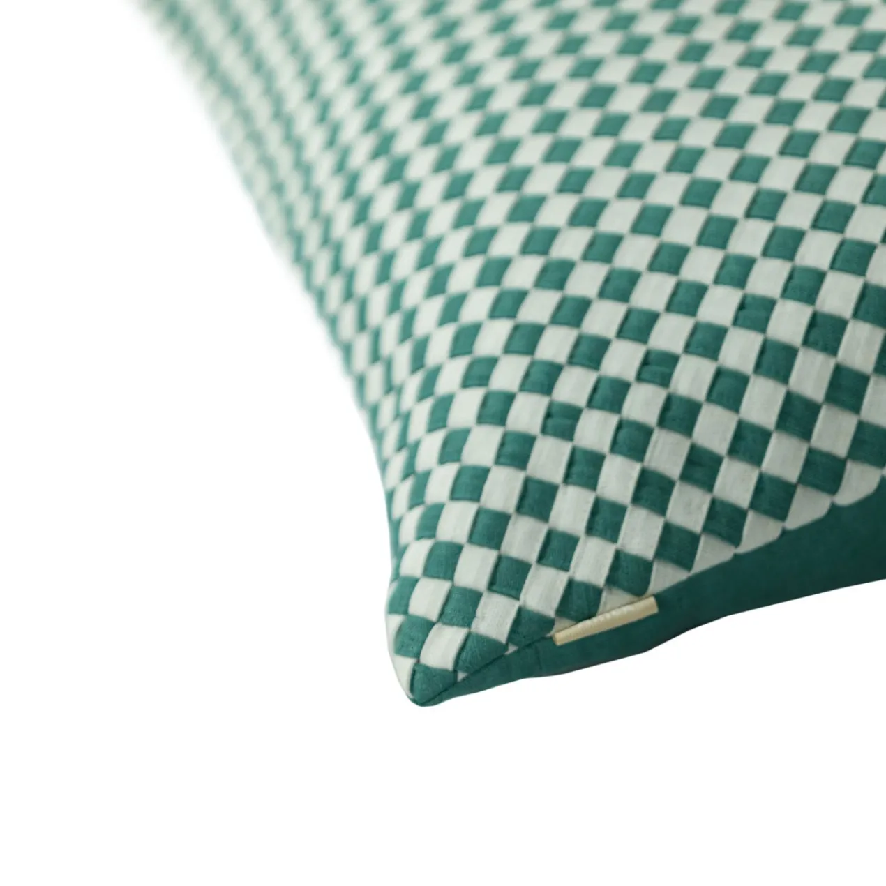Kussen linnen Woven Seablue/offwhite