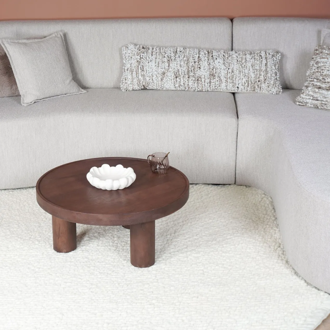 Kussen Mica Naturel/Brown 30 x 100 cm
