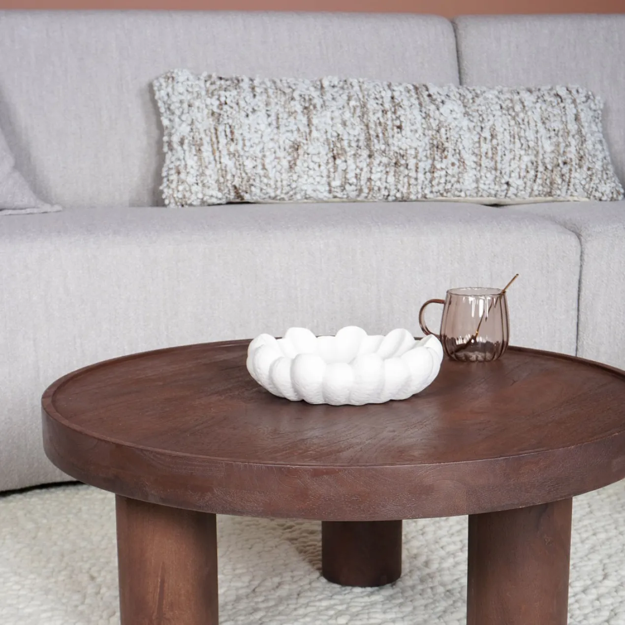 Kussen Mica Naturel/Brown 30 x 100 cm