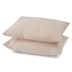 Kussensloop Cotton Satin almond 70x60 cm - set van 2