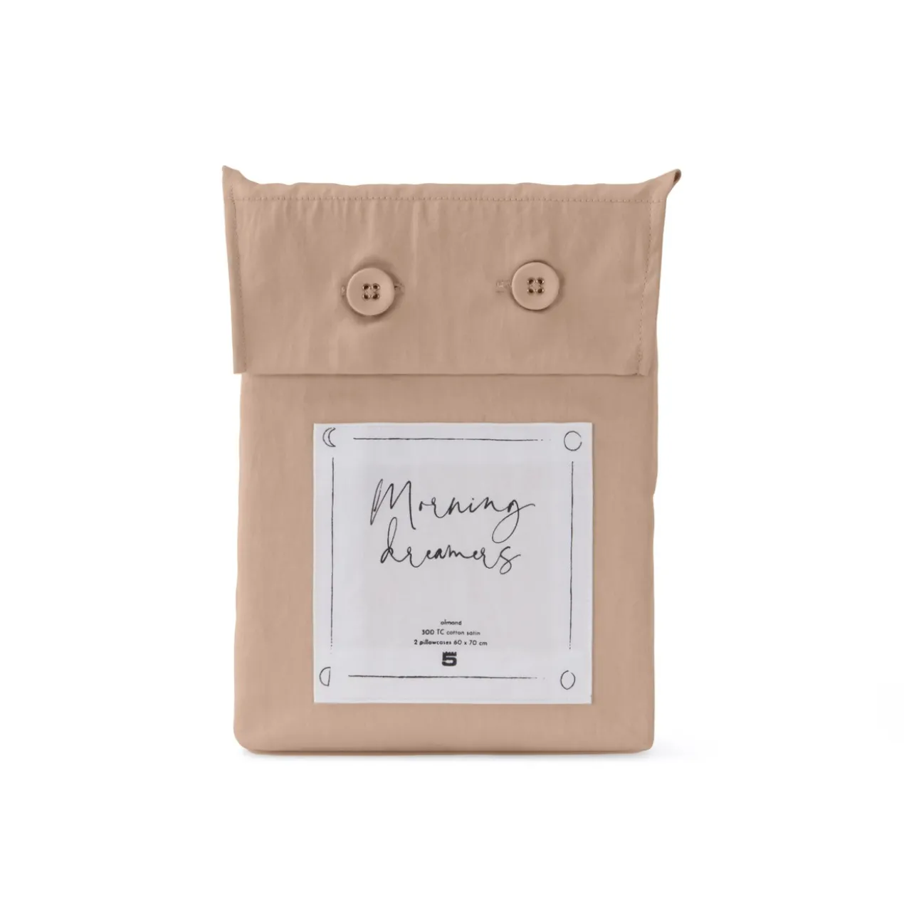 Kussensloop Cotton Satin misty rose 60x70 cm - set van 2