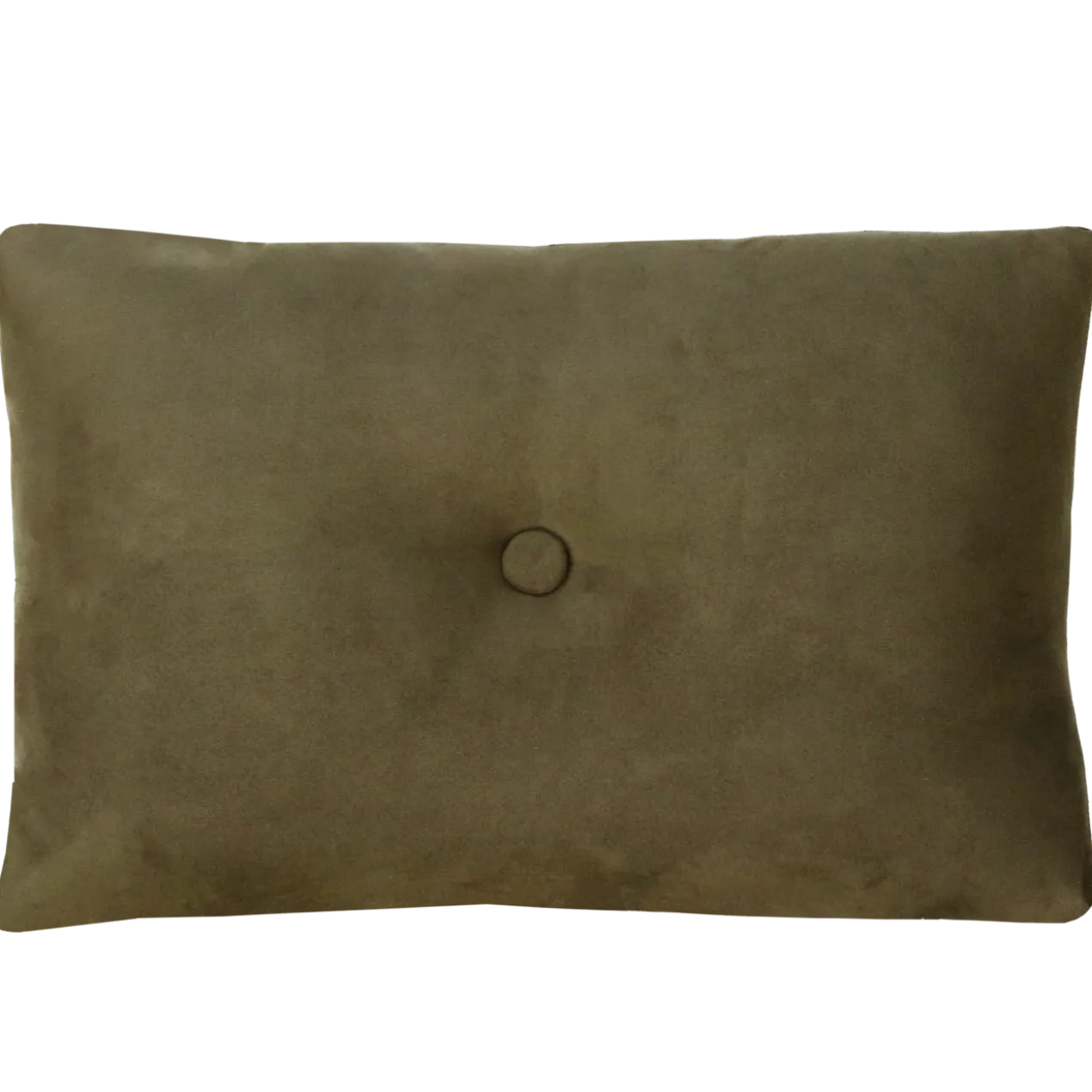 Kussen suède knoop olijf 55x37 cm