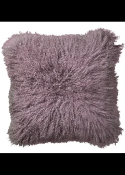 Kussen Tibetaans Schapenvacht 45x45 cm Paars