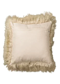 Kussen Tibetaans Schapenvacht 45x45 cm Camel