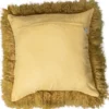Kussen Tibetaans Schapenvacht 45x45 cm Okergeel